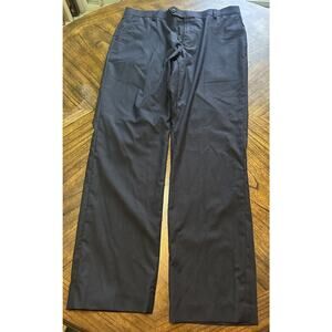 Tommy Hilfiger Mens Flat Front Dress Pants 34/30 Navy Blue Solid